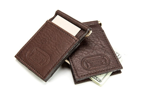 Bison Leather Money Clip